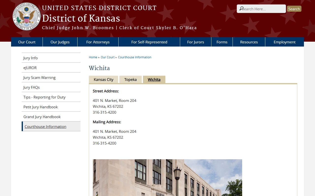 Meade County District Court records Wichita federal courthouse page