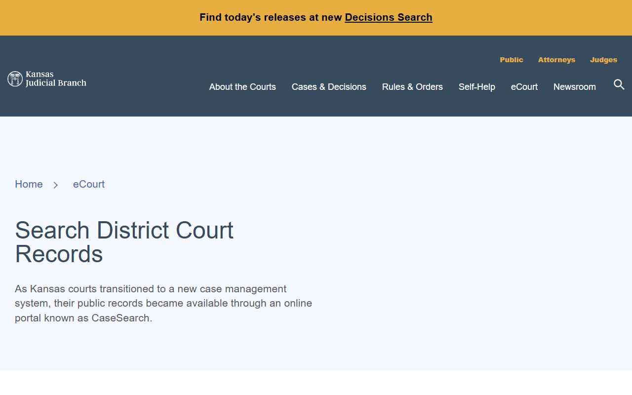 Meade County court records district court access page